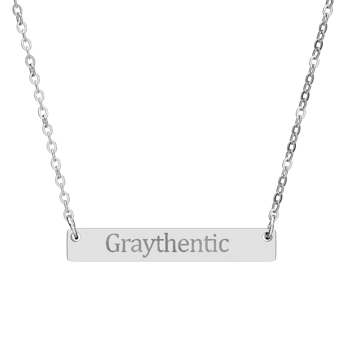 Personalized Horizontal Bar Necklace, Engraved Jewelry for Her, Minimalist Gift, Name Necklace, Custom Pendant, Meaningful Keepsake