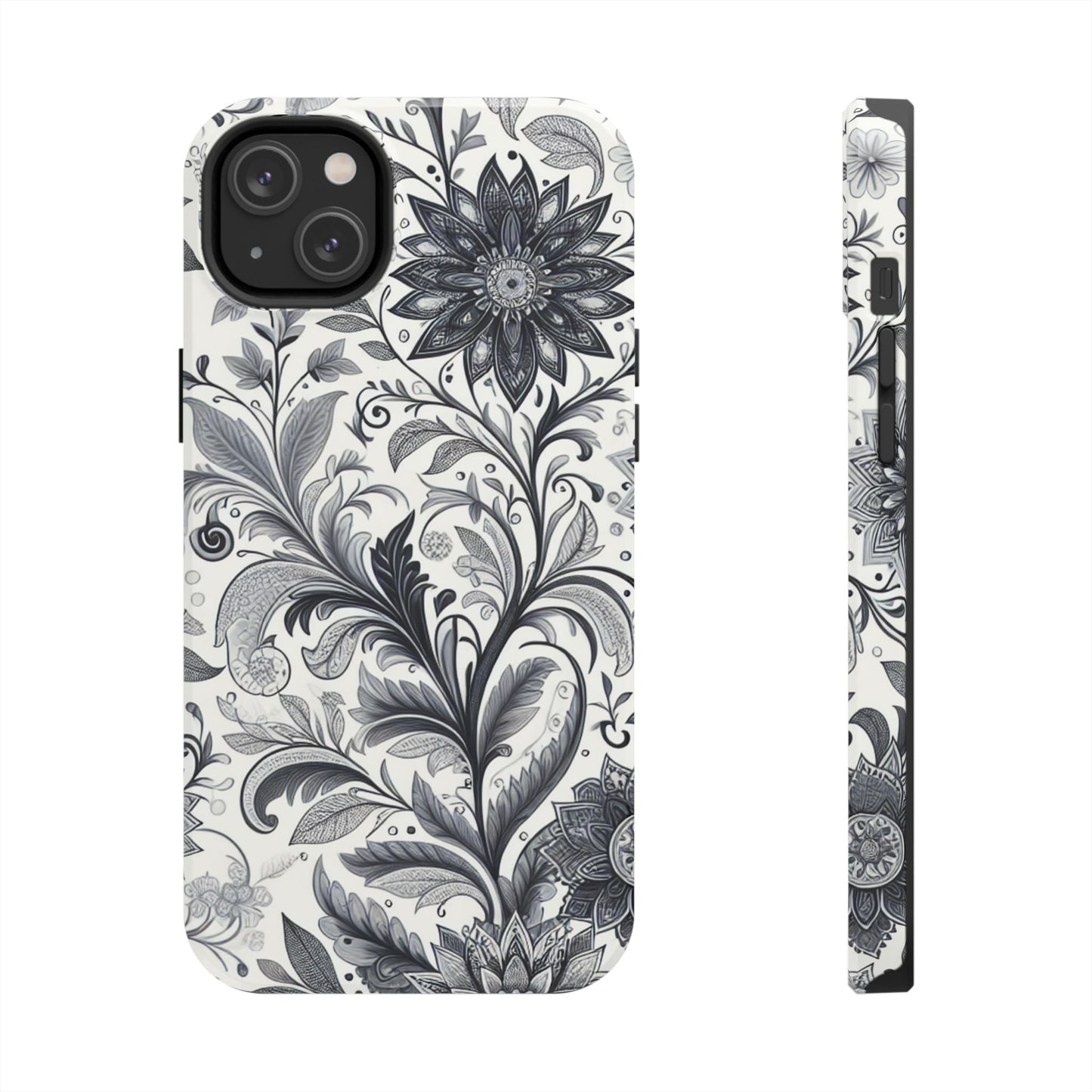 Floral Tough Phone Cases, Durable Phone Cover, Stylish Floral Design, Gift for Her, Trendy Tech Accessories, Birthday Present