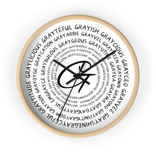 Wooden Clock Embracing Gray Hair Positivity