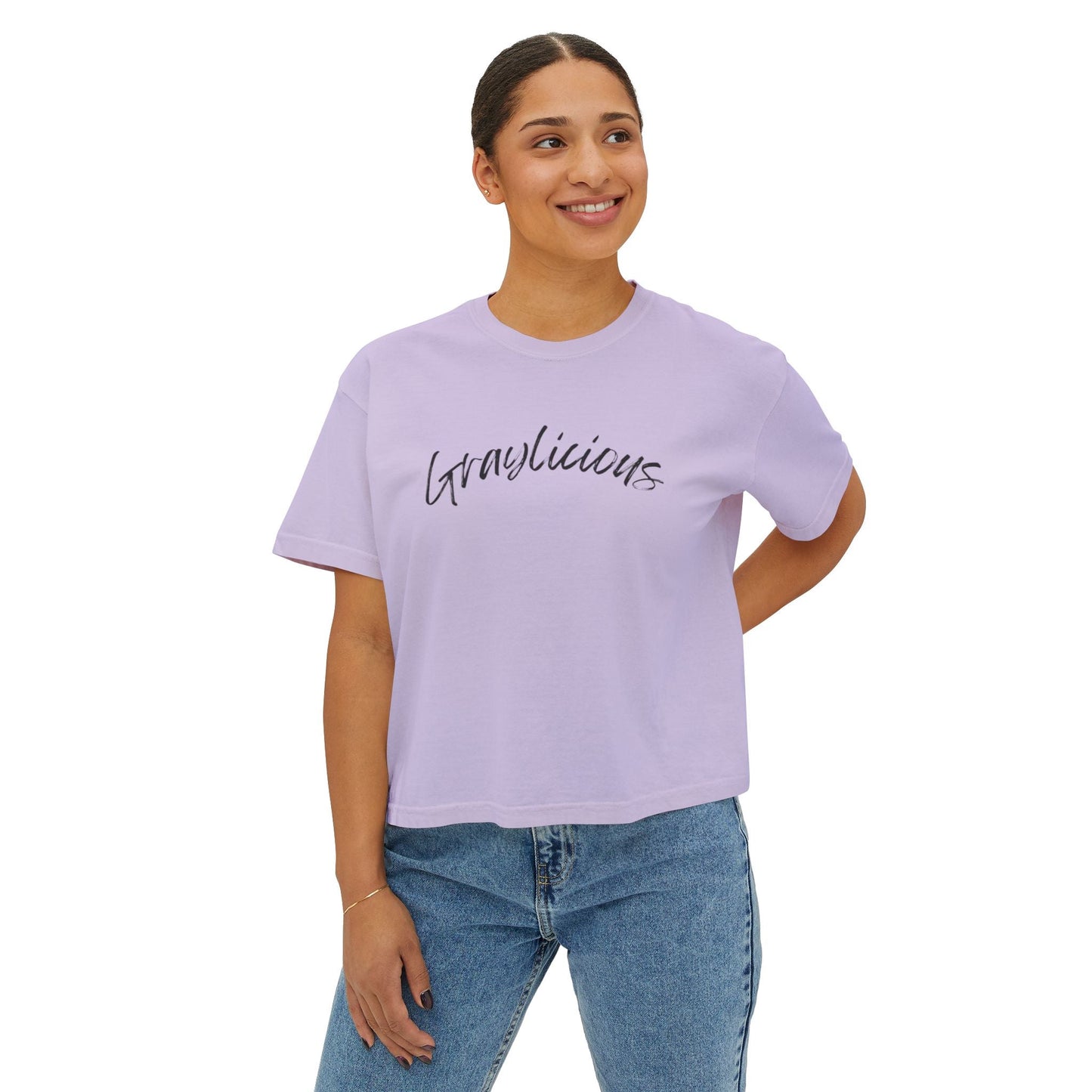 Women's Boxy Tee " Graylicious"