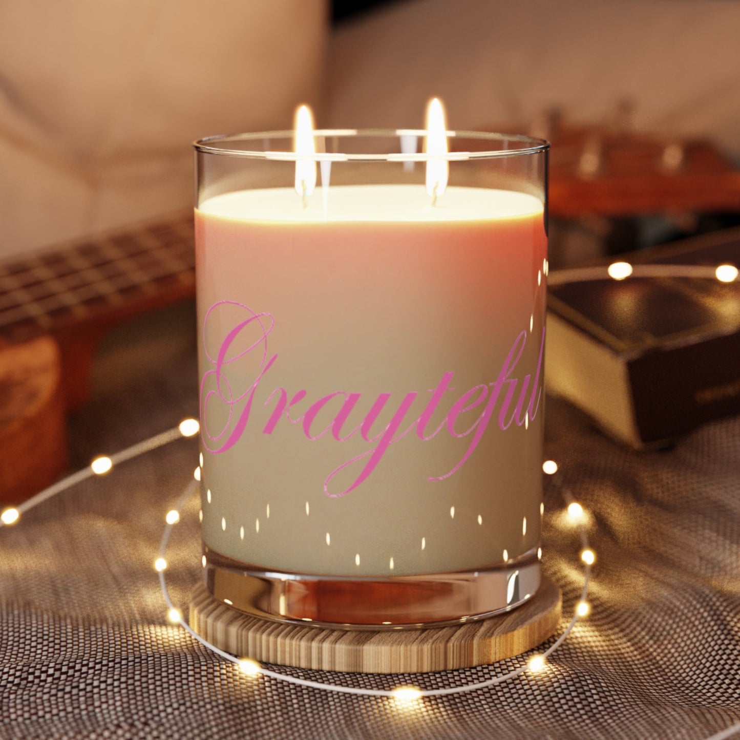 Grayteful Scented Candle - 11oz Full Glass for Relaxation & Celebration