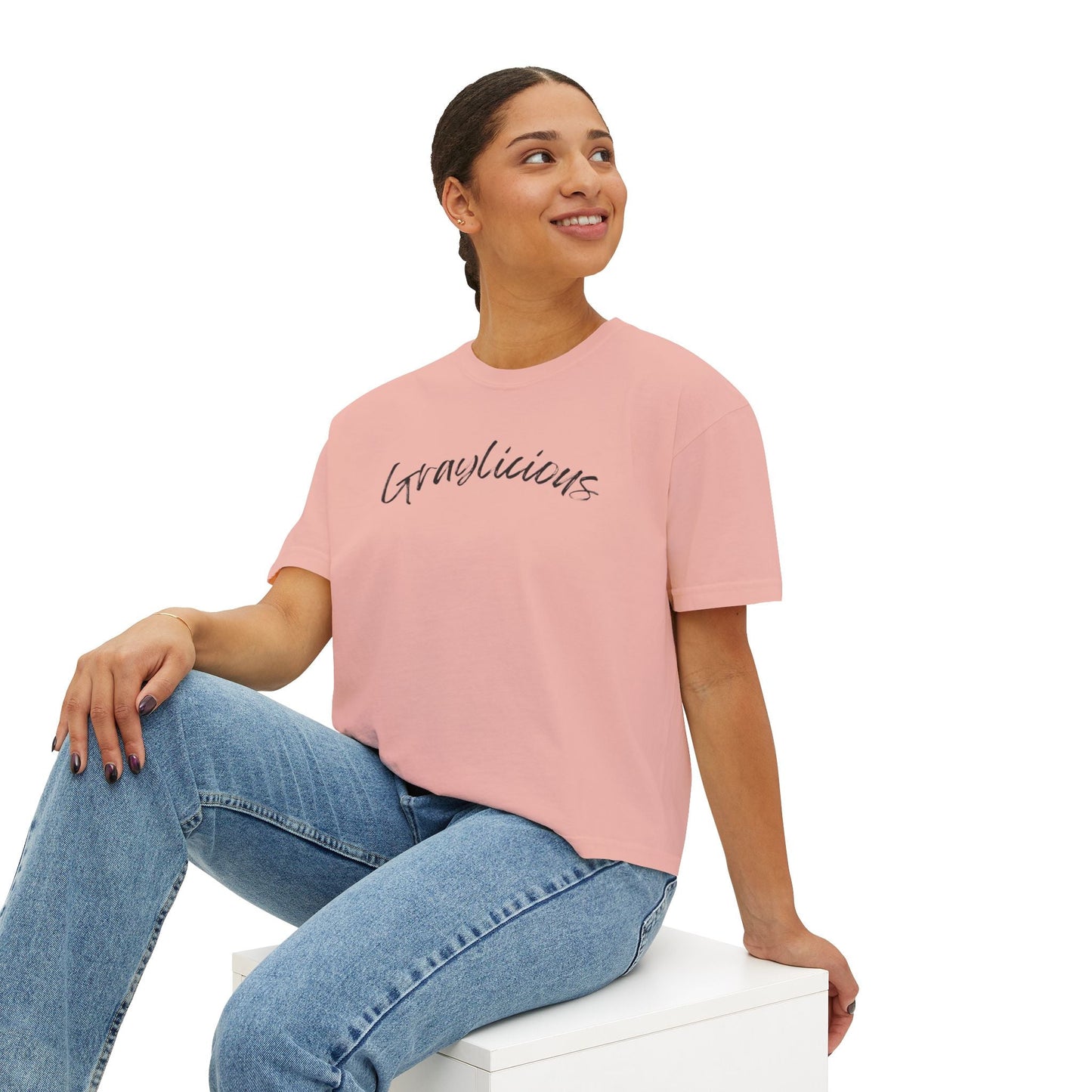 Women's Boxy Tee " Graylicious"