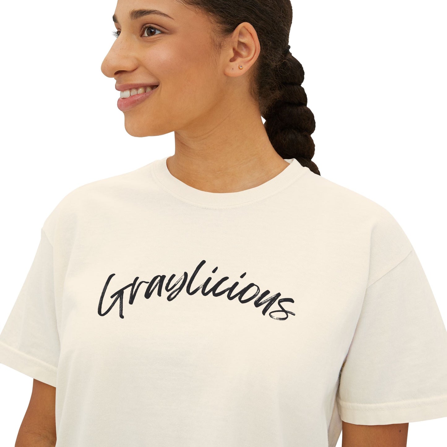 Women's Boxy Tee " Graylicious"