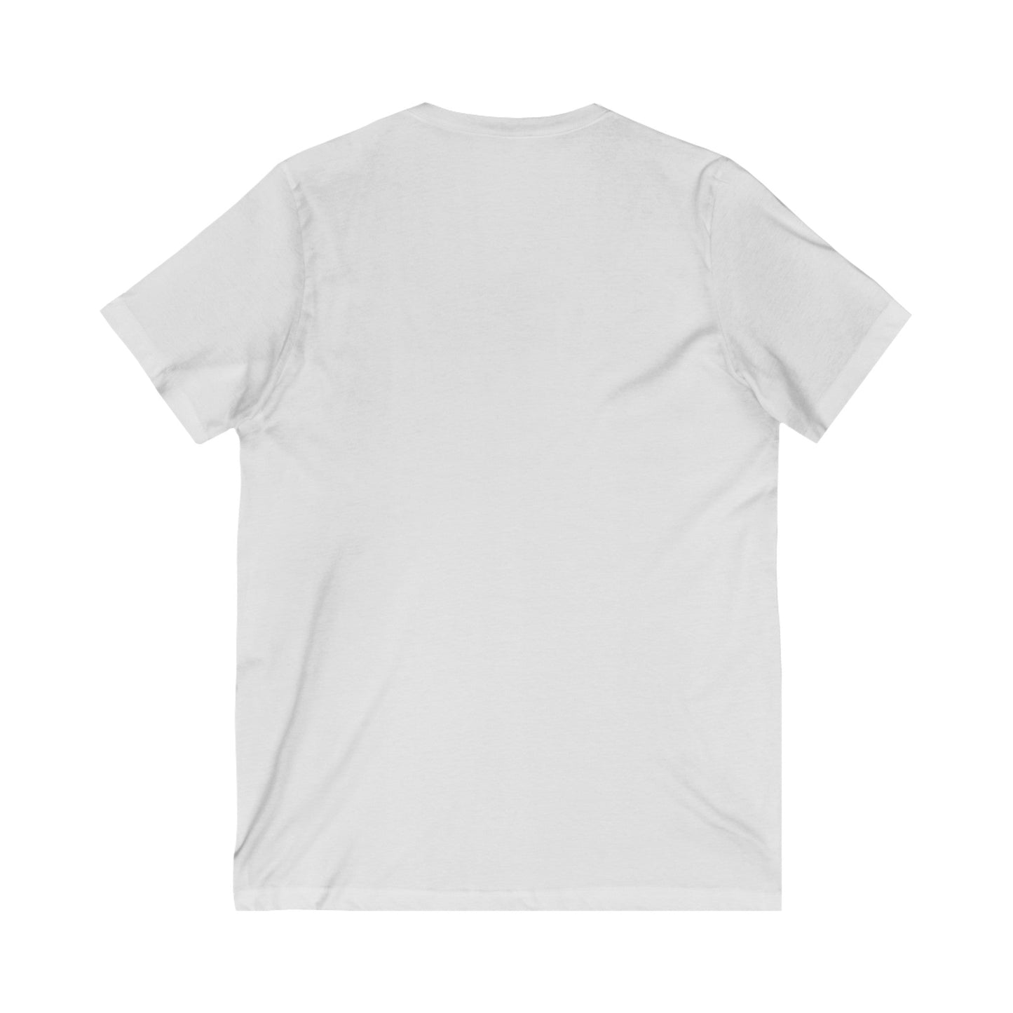 Unisex Jersey Short Sleeve V-Neck Tee Gray word puns