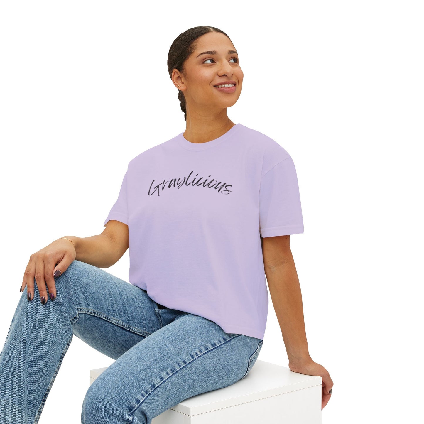 Women's Boxy Tee " Graylicious"