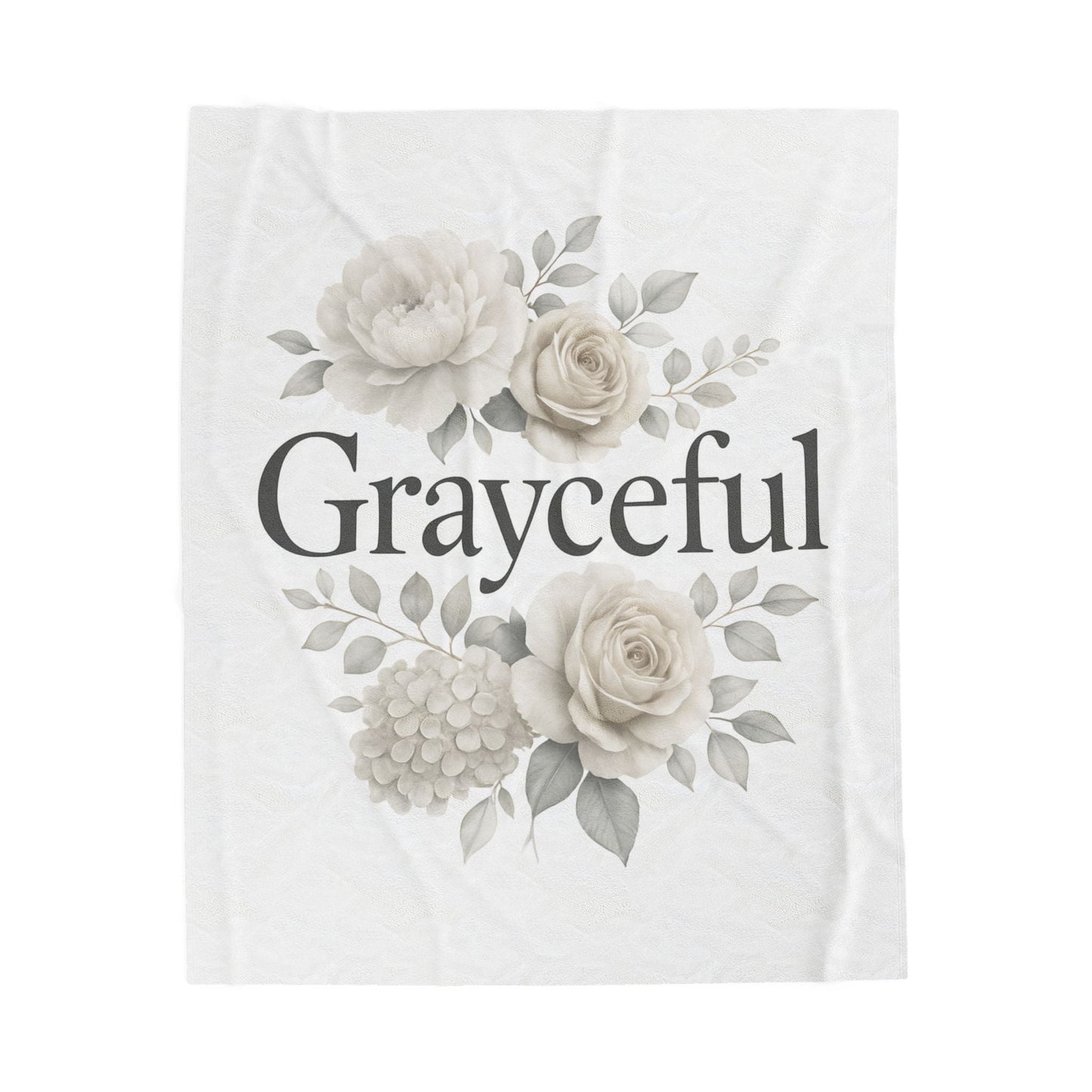 Elegant Floral Throw Blanket - Cozy Velveteen Plush Blanket for Home Decor, Gift for Her, Modern Chic Style, Occasion: Birthdays, [...]
