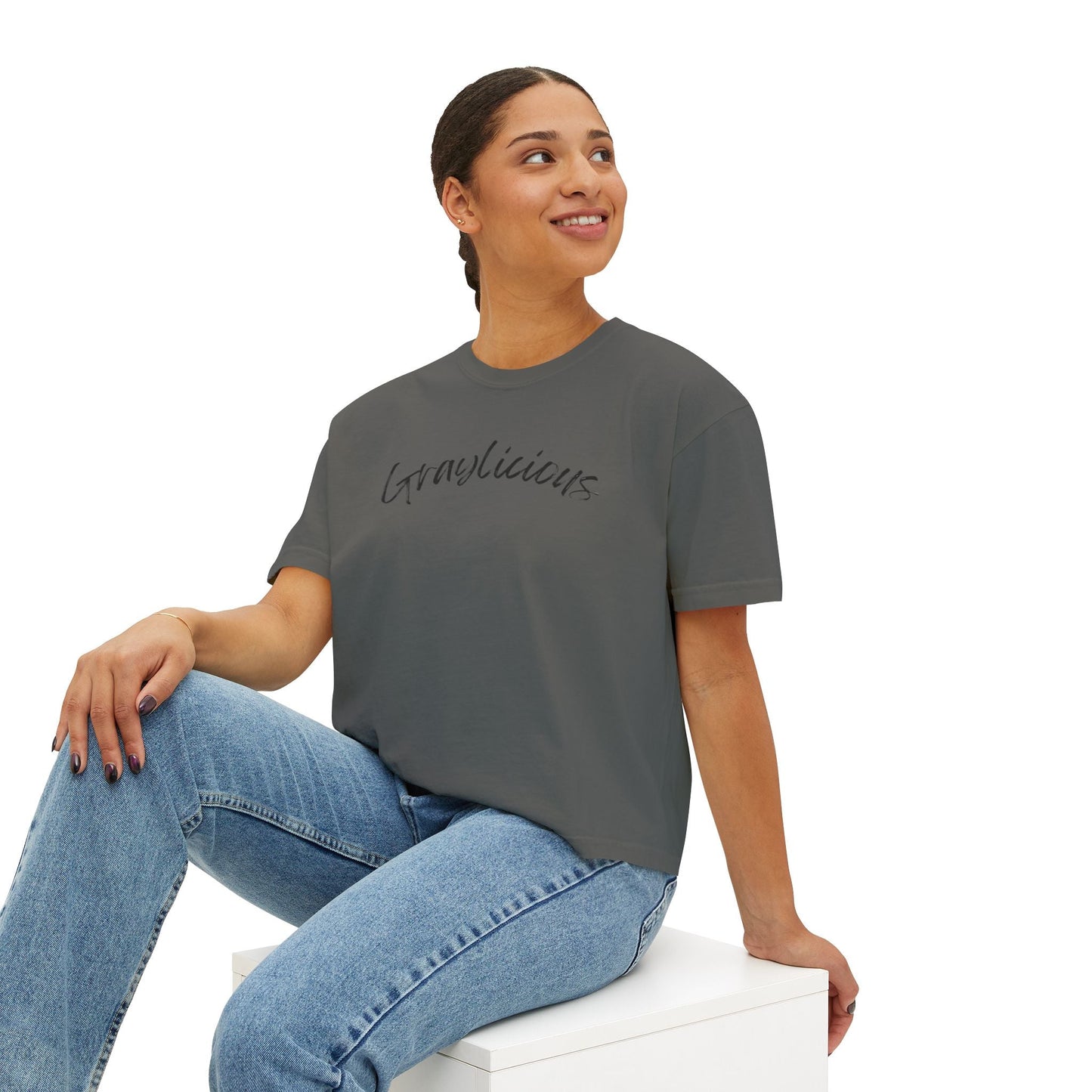 Women's Boxy Tee " Graylicious"