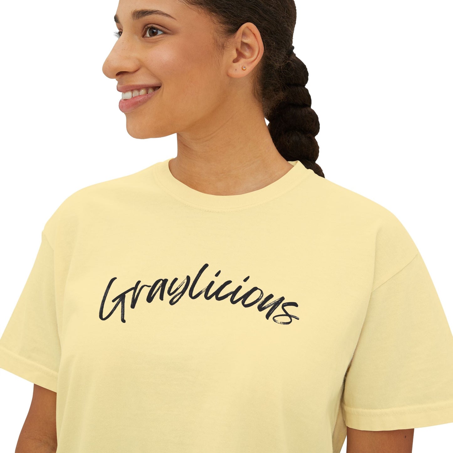 Women's Boxy Tee " Graylicious"