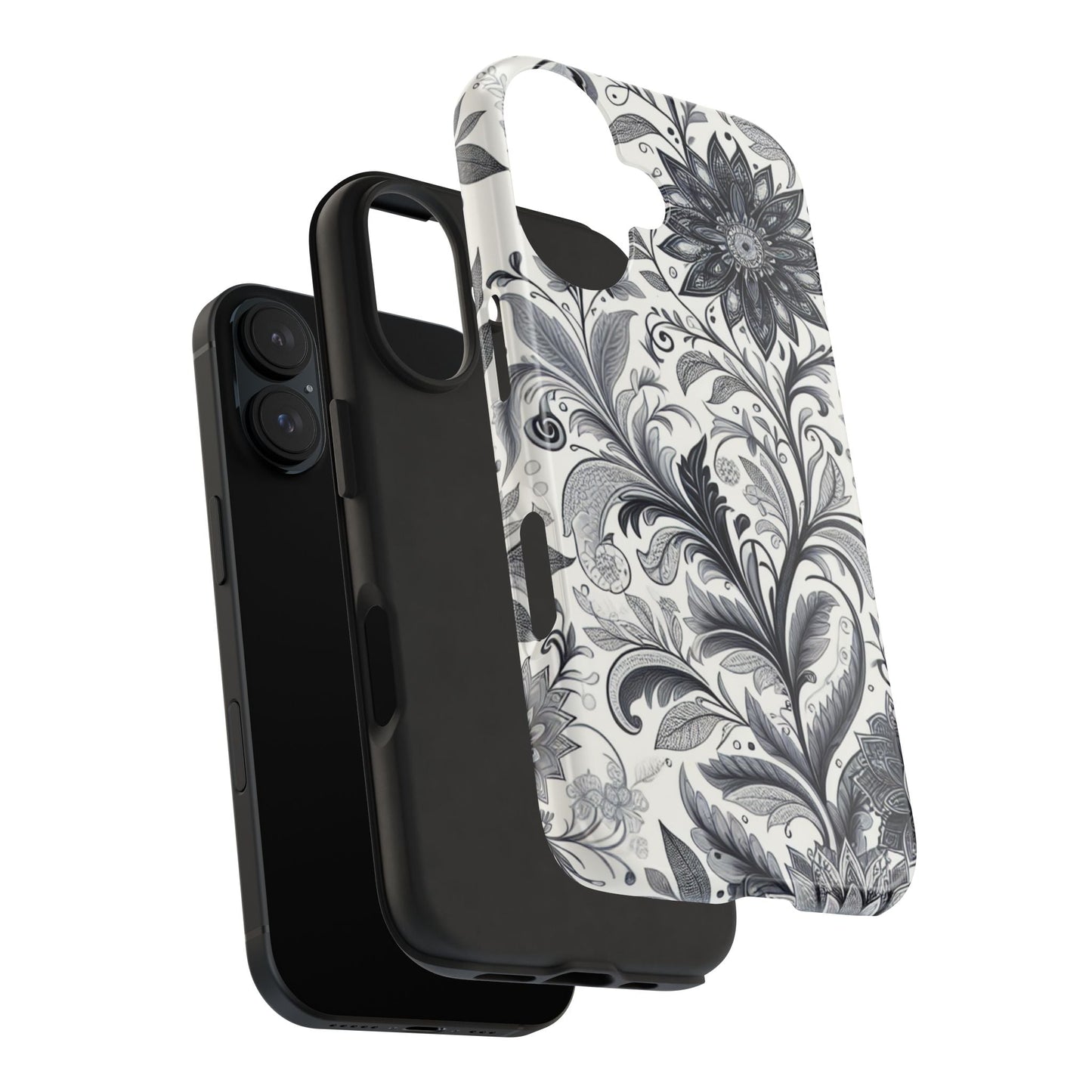 Floral Tough Phone Cases, Durable Phone Cover, Stylish Floral Design, Gift for Her, Trendy Tech Accessories, Birthday Present