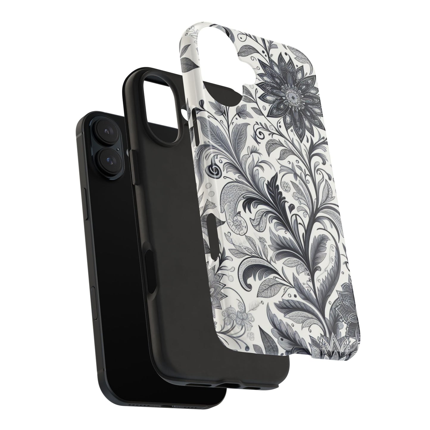 Floral Tough Phone Cases, Durable Phone Cover, Stylish Floral Design, Gift for Her, Trendy Tech Accessories, Birthday Present