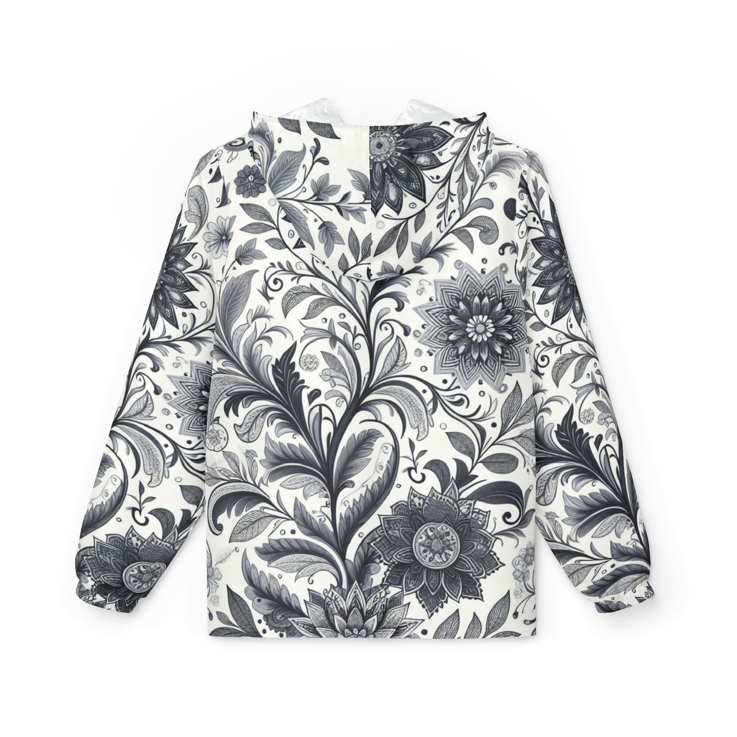Floral Pattern Windbreaker Jacket, Lightweight Rain Jacket, Stylish Outerwear, Perfect Gift for Her, Outdoor Adventures, Trendy Layering