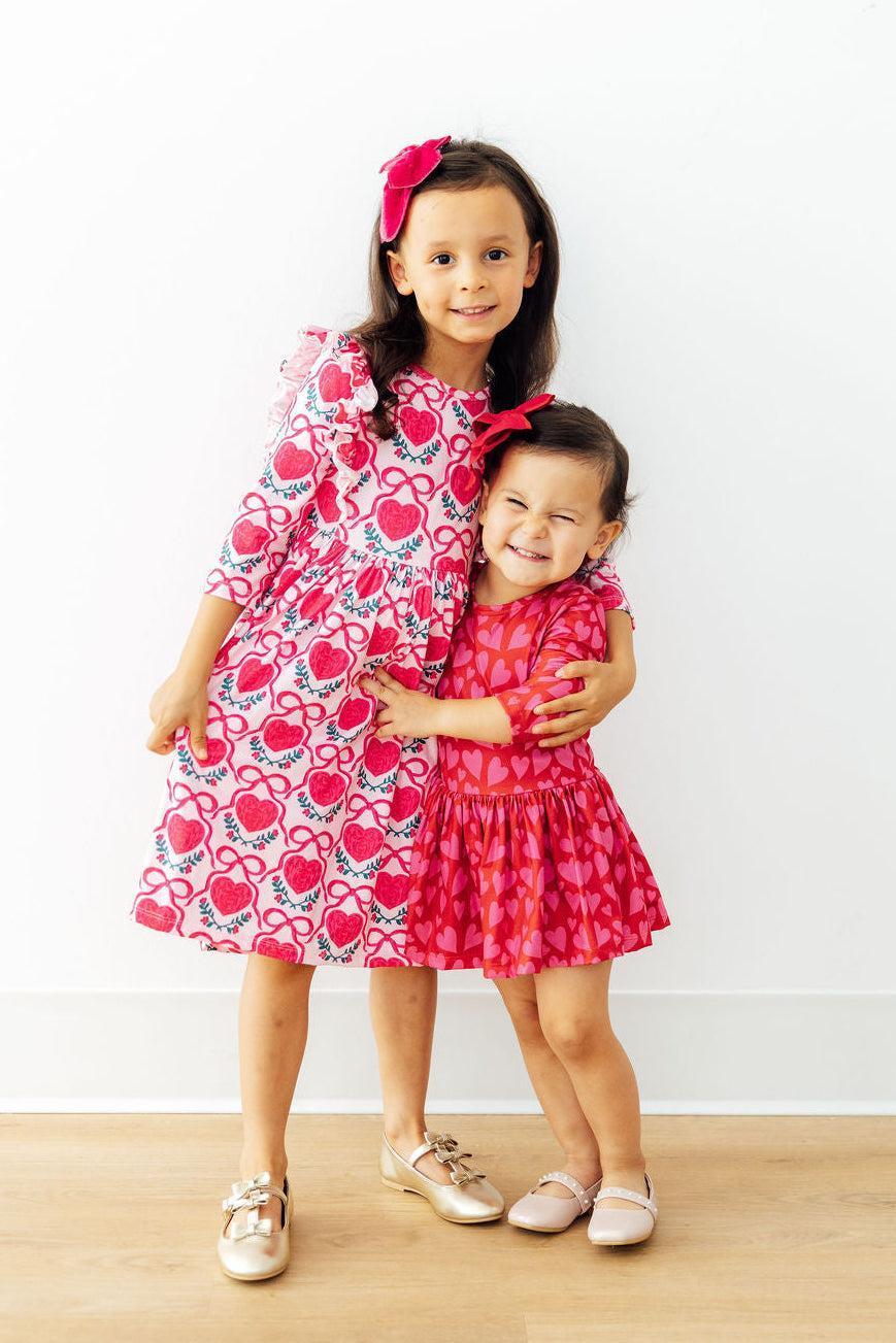 Hearts & Hugs 3/4 Sleeve Twirl Bodysuit